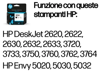 Zdjęcie produktu dla HP Oryginalny czarny wkład atramentowy 304, Standardowy, Czarny, Tusz na bazie pigmentu, 4 ml, 1 szt., 120 stron(y)