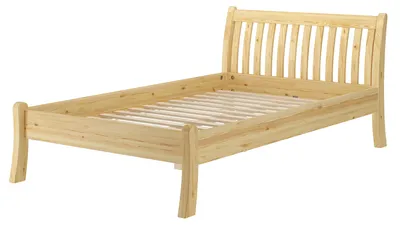 Produktbild von Komfortables Einzelbett Seniorenbett 120x200 Gästebett Kiefer massiv V-60.61-12Rollrost inkl.