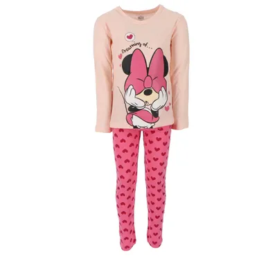 Produktbild von Minnie Mouse Maus Mädchen langarm Schlafanzug Pyjama lang 110/116