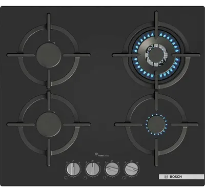 Immagine prodotto di Bosch Serie 6 PPH6A6I10 piano cottura Nero Da incasso 60 cm Gas 4 Fornelli