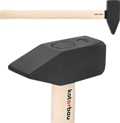 Produktbild von KOTARBAU® Hammer 4 kg Schlosserhammer mit Holzstiel 60 cm Vorschlaghammer mit robustem Kopf Ergonomisch Heimwerker Werkzeug Stahl