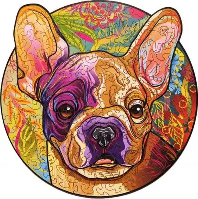Imagen del producto de Rompecabezas 2D "Cachorros de la felicidad": Rocky, color blanco, madera, 107 piezas