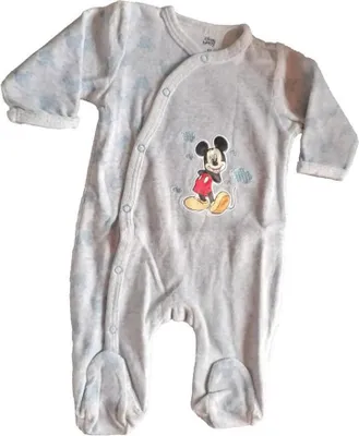 Produktbild von Mickey Mouse 'Frechdachs' Strampler | Baumwolle-Polyester | Grau, 80