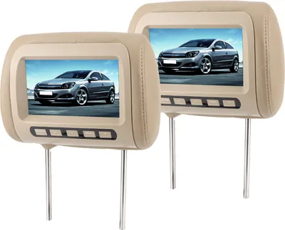 Obrázek produktu pro 2 ks Univerzální 7palcový HD LCD videopřehrávač pro opěrky hlavy do auta Bezdrátové ovládání MP5 Display Brown