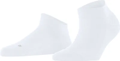 Produktbild von FALKE Damen Sneaker-Socken - Sensitive London, Baumwolle, Bündchen, Logo, einfarbig, kurz Weiß 39-42