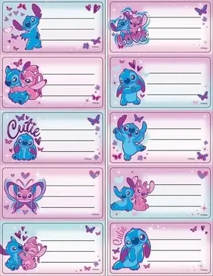 Image de Autocollants pour cahier Stitch, lot de 10 - Beniamin