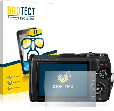 Produktbild von 2x Für Olympus Tough TG-5 Schutzfolie BROTECT Displayschutz Display Schutz Folie Klar Transparent