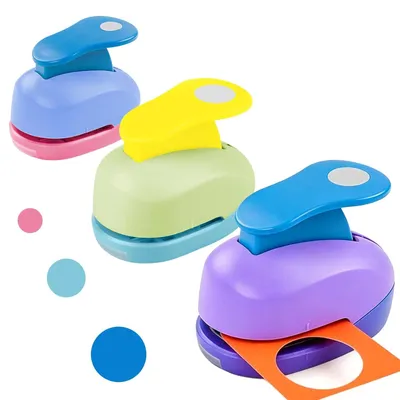 Imagen del producto de Kit de troqueles, en 3 tamaños: 8 mm, 15 mm y 25 mm, para papel y manualidades
