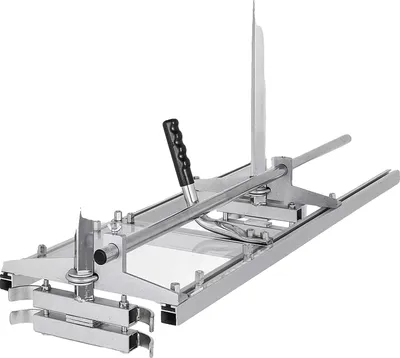 Obrázek produktu pro Řetězová pila, vhodná pro řetězové pily 14-24 palců, tloušťka řezu 1/2"-13", nastavitelná výška 0-14 palců, vyrobena z hliníku a oceli, nízká hmotnost 14,2 kg