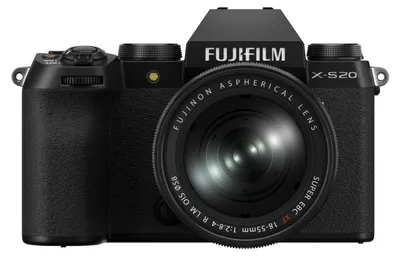 Produktbild von Fujifilm X -S20 + XF18-55mm, 26,1 MP, 6240 x 4160 Pixel, X-Trans CMOS 4, 6.2K, Touchscreen, Schwarz