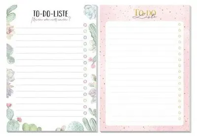 Produktbild von To-do-Block, A6, 50 Blatt, 2 Motive