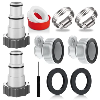 Productafbeelding van Poolslangadapter set A en B voor Intex pompen, diameter 32/38 mm, wit, 4 stuks