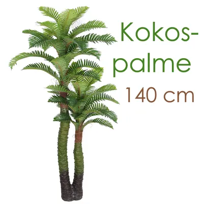 Image de Palmier Cocotier Plante Arbre Artificielle Artificiel 140cm Decovego