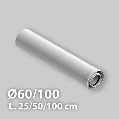Zdjęcie produktu dla Rura współosiowa Ø60/100 do kotła kondensacyjnego, długość 100 cm