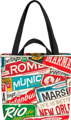 Produktbild von VOID Reisen Aufkleber Koffer Tasche 33x33x14cm,15l Einkaufs-Beutel Shopper Einkaufs-Tasche Bag