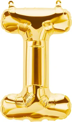 Immagine prodotto di Palloncino in foil lettera I, oro, 80 cm circa, da riempire con aria compressa