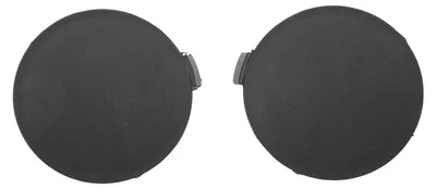 Image de 1 paire de caches pour crochets de remorquage sur pare-chocs avant 53285 0R060 gauche/droite noir, compatibles avec le RAV4 de 2013 à 2015