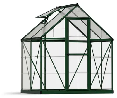 Produktbild von Palram - Canopia Aluminium Gewächshaus Hybrid 64 Grün 126x185x208 cm