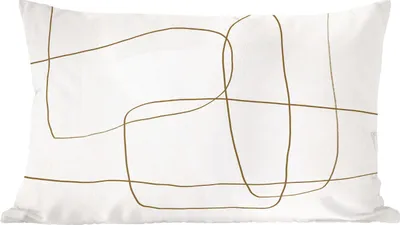 Produktbild von MuchoWow® Zierkissen Sofakissen Wohnzimmer Dekokissen 60x40 cm Abstrakt - Weiß - Braun - Kopfkissen - Polster mit Foto