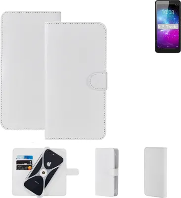 Produktbild von K-S-Trade Handy Hülle Schutz Hülle kompatibel mit ZTE Blade A3 2019 Cover Case Bookstyle Bumper weiß 1x