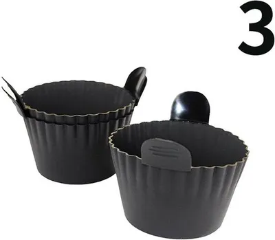 Produktbild von Silikon Airfryer-Formen Set für Cupcakes und Ramekins in Silikon