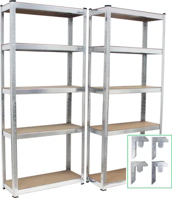 Produktbild von Schwerlastregal 170x75x30 cm 2er Set Steckregal Lagerregal