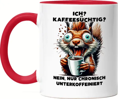 Produktbild von Ich Kaffeesüchtig Eichhörnchen Tasse Rot Worklife Balance Coffee Büro