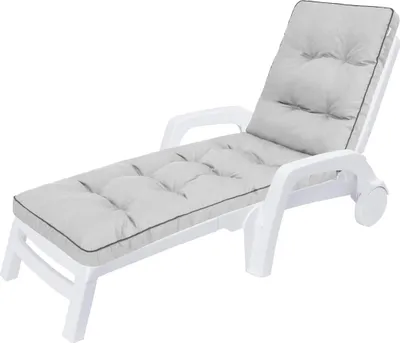 Produktbild von Hobbygarden Gartenliege Auflagen für Deckchair Polsterauflage für Sonnenliege - Liegenauflage Hugo 201 x 55 x 8 cm, Aschegrau
