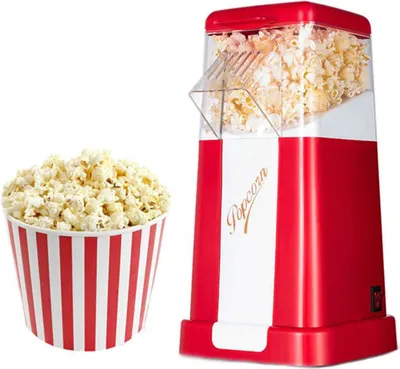 Produktbild von Popcornmaschine PopcornMaker,Popcornmaschine Heissluft,1200W ohne Öl, 3 Minuten Schnell Produktion, für Zuhause Filme und Weihnachten Partys