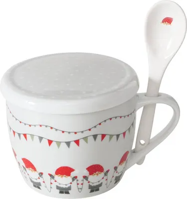 Produktbild von Weihnachtstasse Jumbo mit Deckel und Löffel MONTI, 600 ml