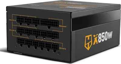 Produktbild von NOX Hummer X 850W PLUS GOLD, 850 W, 100 - 240 V, 63 - 47 Hz, 15 - 6 A, Aktiv, 90 W