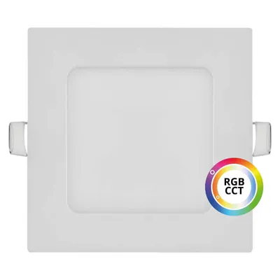 Obrázek produktu pro T-LED Bílý vestavný LED panel hranatý 120 x 120mm 9W 24V RGB+CCT 102334