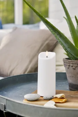 Obrázek produktu pro BEST SEASON LED svíčka Outdoor Flame 18x7,5cm bílá
