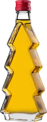 Immagine prodotto di Bottiglie di vetro KADAX a forma di albero di Natale, 200ml, 1 pezzo, bottiglie di Natale con tappo a vite, bottiglie di liquore per Natale, bottiglie di liquore vuote da riempire (rosso)