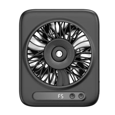 Produktbild von Mini Ventilator mit Sprühnebel & 6000mAh Akku, tragbarer USB Luftkühler mit 5 Stufen, leise Tischlüfter mit Befeuchtung für Sommer