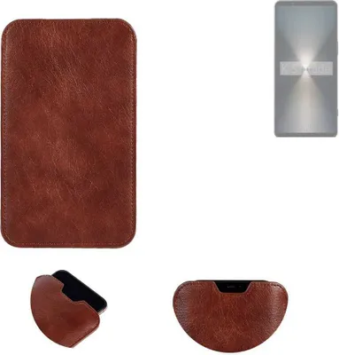 Produktbild von K-S-Trade Schutzhülle Handyhülle kompatibel mit Sony Xperia 1 VI Handytasche Kunstleder Sleeve in braun