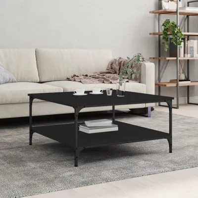 Produktbild von [Home] Couchtisch Schwarz 80x80x40 cm Holzwerkstoff , Neue Mode 2024 im häuslichen Leben