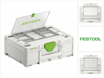 Productafbeelding van Festool SYS3 DF M 137 Systainer gereedschapskoffer met dekselvak ( 577346 ) 396 x 296 x 137 mm 10,4 l koppelbaar