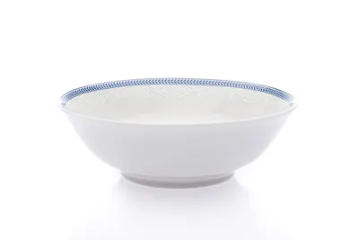 Zdjęcie produktu dla Thun 1794 Miska na muesli, czeska porcelana, 16 cm, biała koronka, niebieski brzeg, Thun