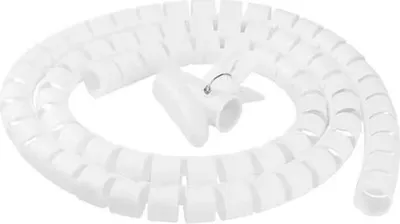 Produktbild von Jumada's – Spiralkabelschlauch – Kabelmanagement-Organizer-Schlauch – Spiralband – auf Maß zuschneidbar – Spiralschlauch mit Einfädelwerkzeug – 20 mm 100 cm – Weiß