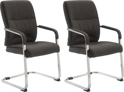 Produktbild von 2er Set Freischwinger XXL HLO-CP98 Stoff  dunkelgrau