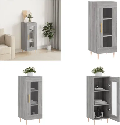 Produktbild von vidaXL Sideboard Grau Sonoma 34,5x34x90 cm Holzwerkstoff - Sideboard - Sideboards - Schrank - Aufbewahrungsschrank