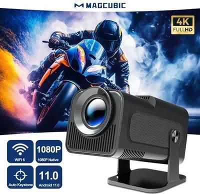 Obrázok produktu pre Mini LCD projektor s WiFi 6 – 390 ANSI lumenov – 4K – 1080p – Android – Bluetooth 5.0 – model 2026