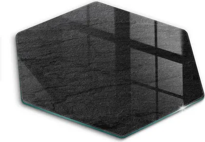 Produktbild von Glasschneideplatte - Herdabdeckplatte - Hexagon 40 cm -Schneidebrett - Spritzschutz - Texturstein