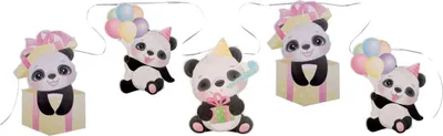 Produktbild von Panda Party Wimpelkette Girlande Pandabär