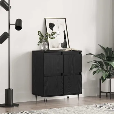 Image de Maison Exclusive - Buffet noir aspect chêne 60 x 35 x 70 cm