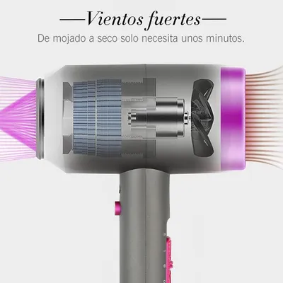 Immagine prodotto di Asciugacapelli, asciugacapelli ionico, motore AC professionale, motore ad alta velocità, 3 temperature, 2 velocità, asciugacapelli, diffusore e hub Vision