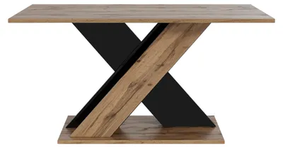 Produktbild von MIRJAN24 Couchtisch Toxx, Wohnzimmer Kaffeetisch (Farbe: Wotan Eiche / Schwarz Hochglanz)