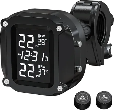 Zdjęcie produktu dla Bezprzewodowy system monitorowania ciśnienia w oponach Extractme TPMS Czujnik temperatury opon motocyklowych Ładowanie USB System monitorowania ciśnienia w oponach LCD