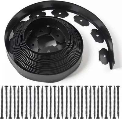 Produktbild von Famanu Kunststoff-Gartenrand 10m - 5 cm Höhe mit 30 Erdankern